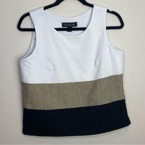 PERCEPTIONS PETITE Women's Colorblock Sleeveless Tank Top Size‎ 8P